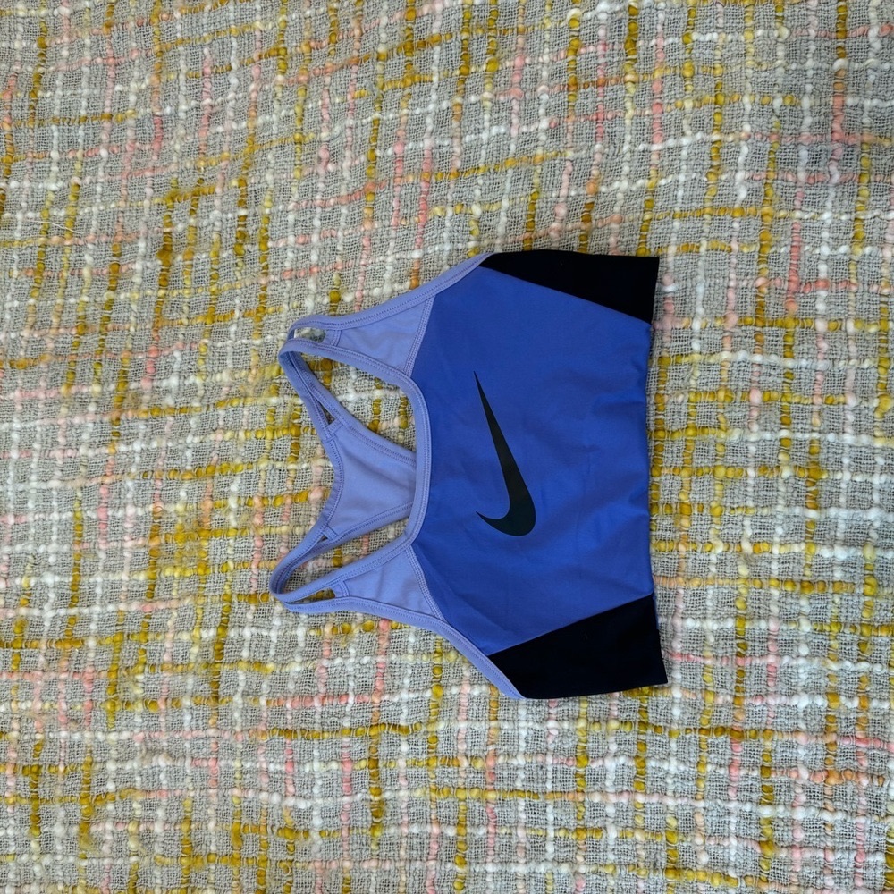 Nike Purple and Black Sports Bra